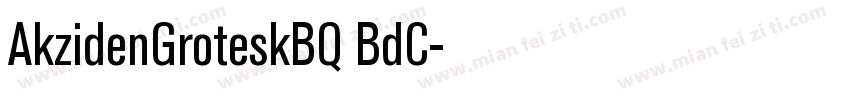 AkzidenGroteskBQ BdC字体转换